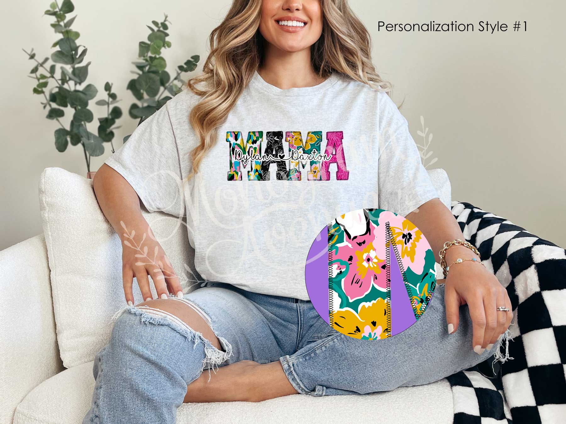 Mama-Faux-Applique-T-Shirts | Shirts for Mom | Faux Embroidery T-shirt Design