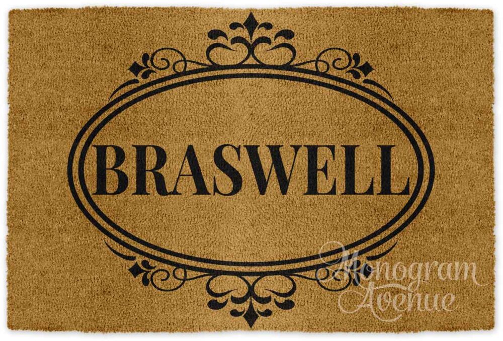 Custom Printed Coir Doormat Monogram Avenue 002