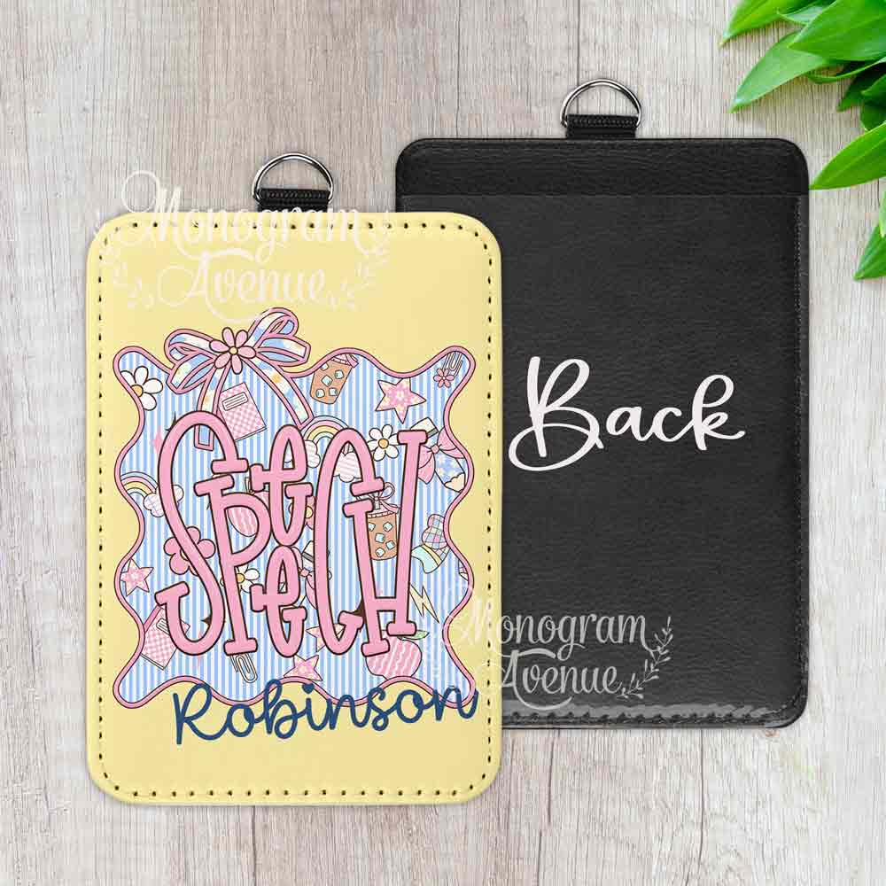 Back to School Teacher Badge Holder | Speech therapist Badge Holder
