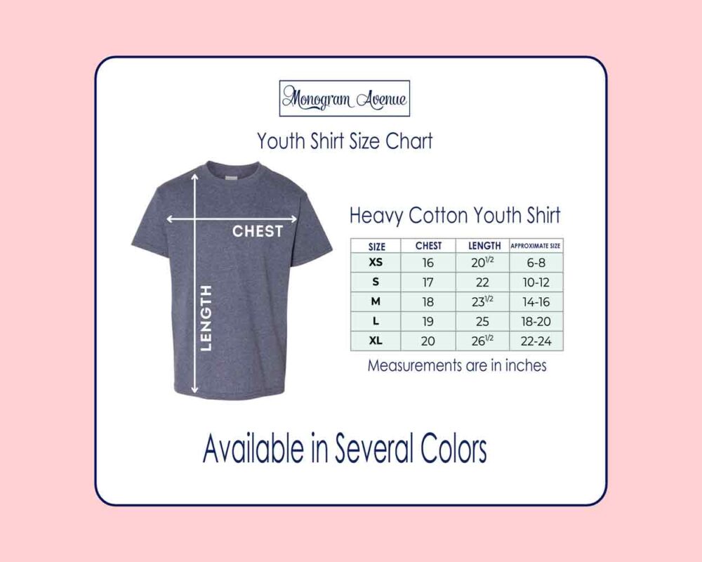 Gildan Youth Shirt Size Chart
