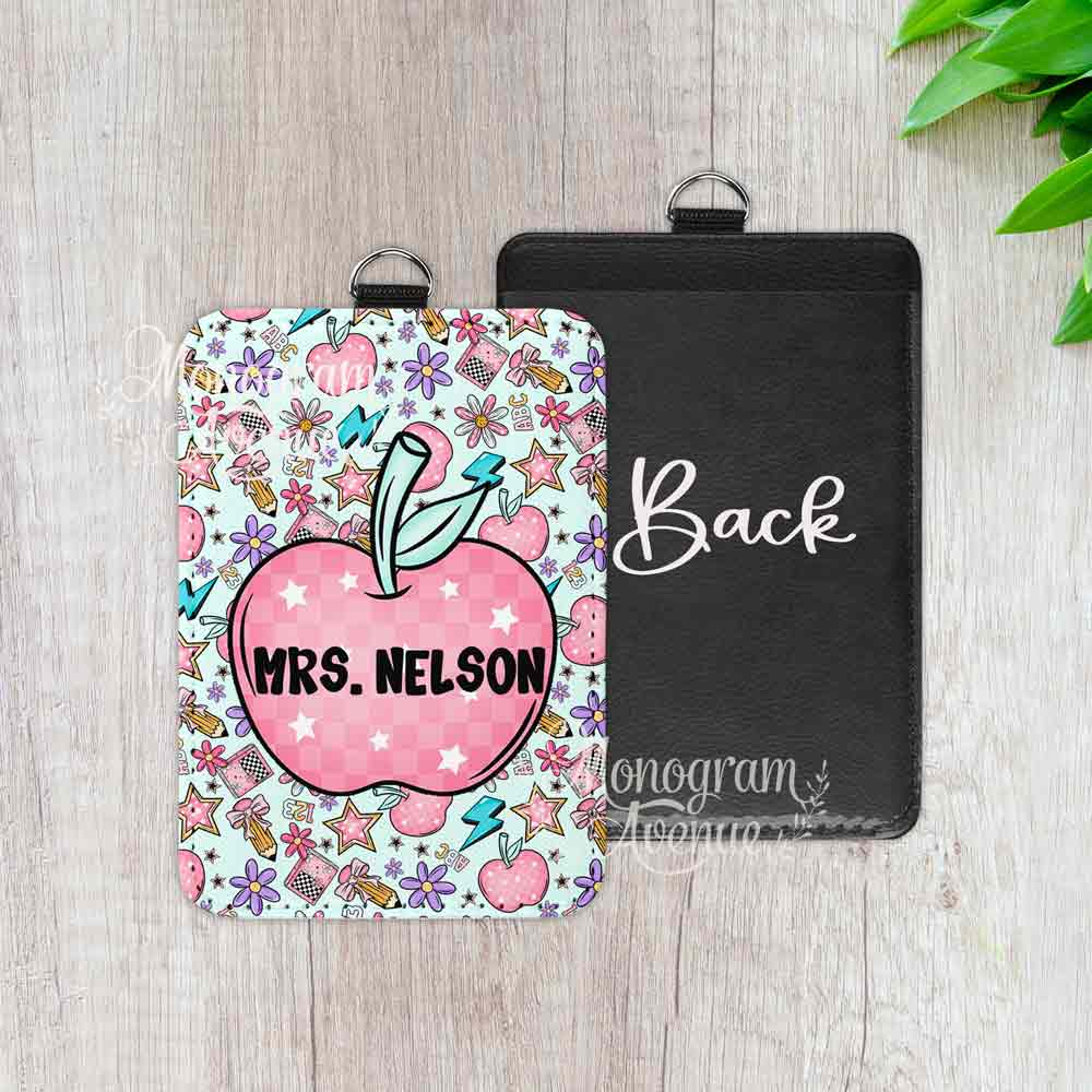 Personalized Teacher Badge Holder | Monogram Avenue | Custom Teacher Badge
