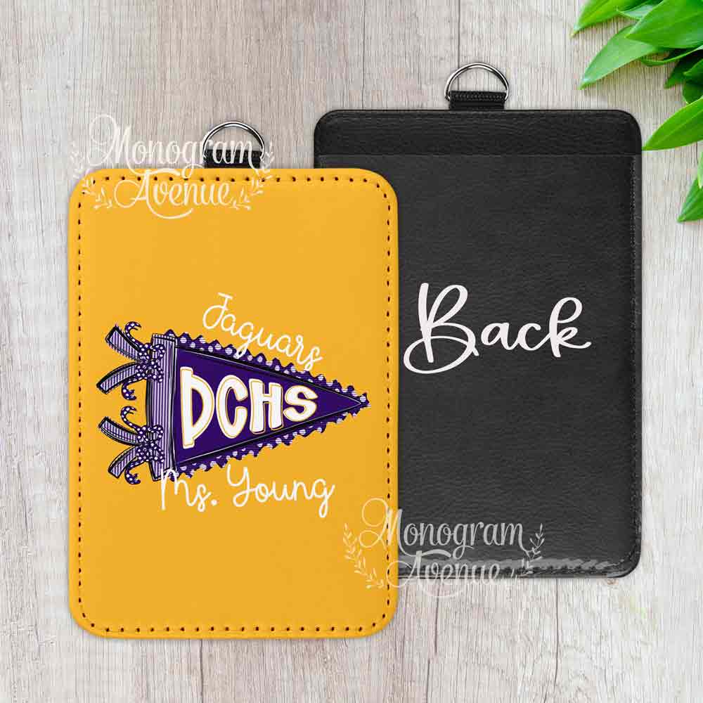 Prepster Pennant Badge Holder | Personalized Teacher Badge