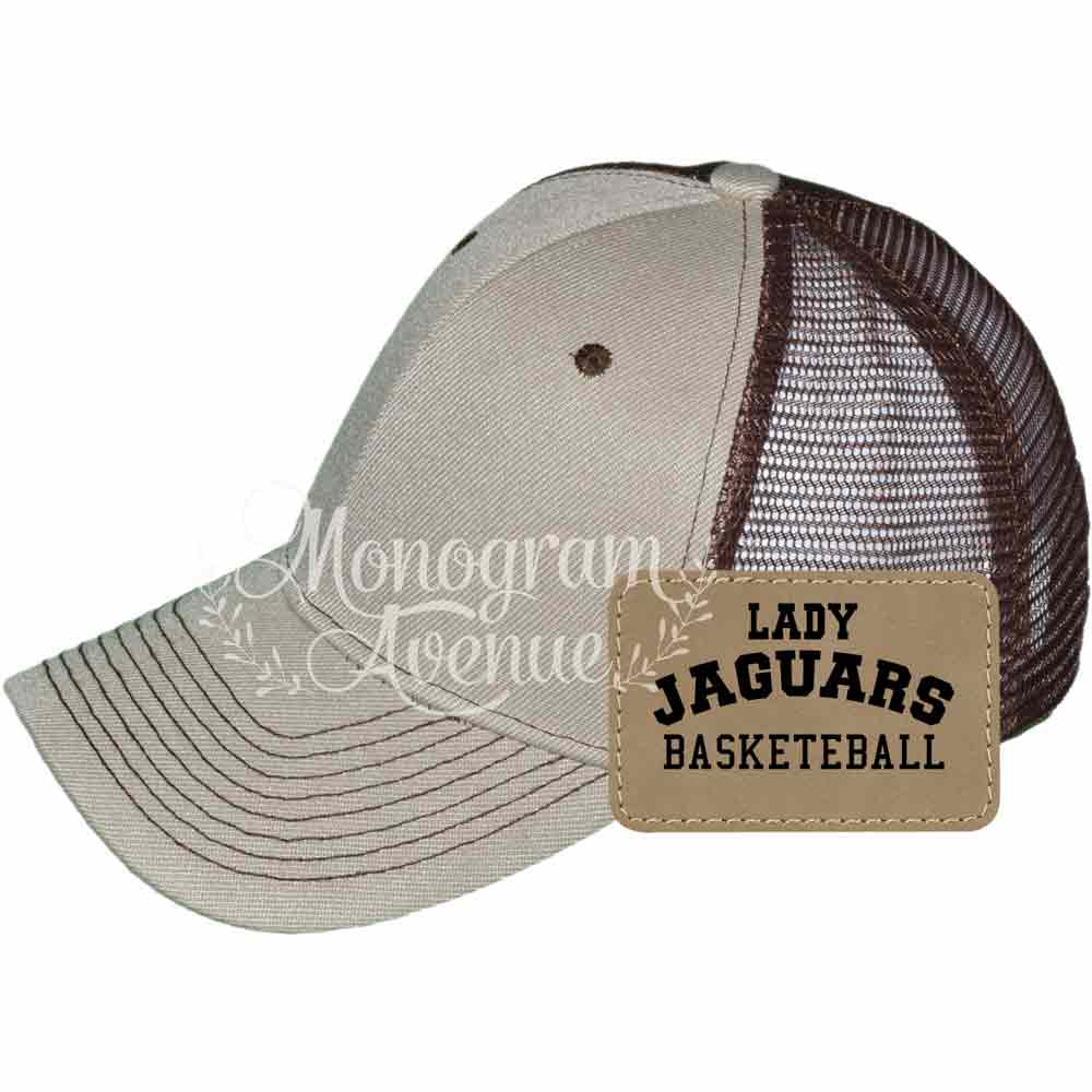 Brown Hat with light brown patch Lady Jaguars Basketball