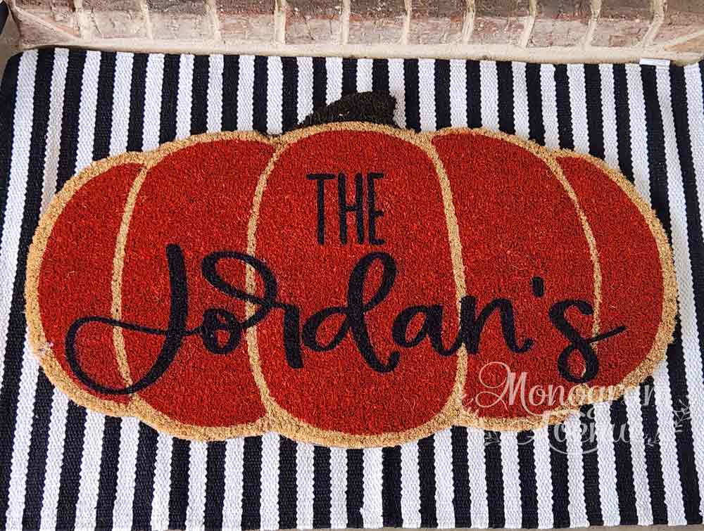 Pumpkin Doormat Personalized Fall Doormat | Custom Printed Doormats Southaven, MS